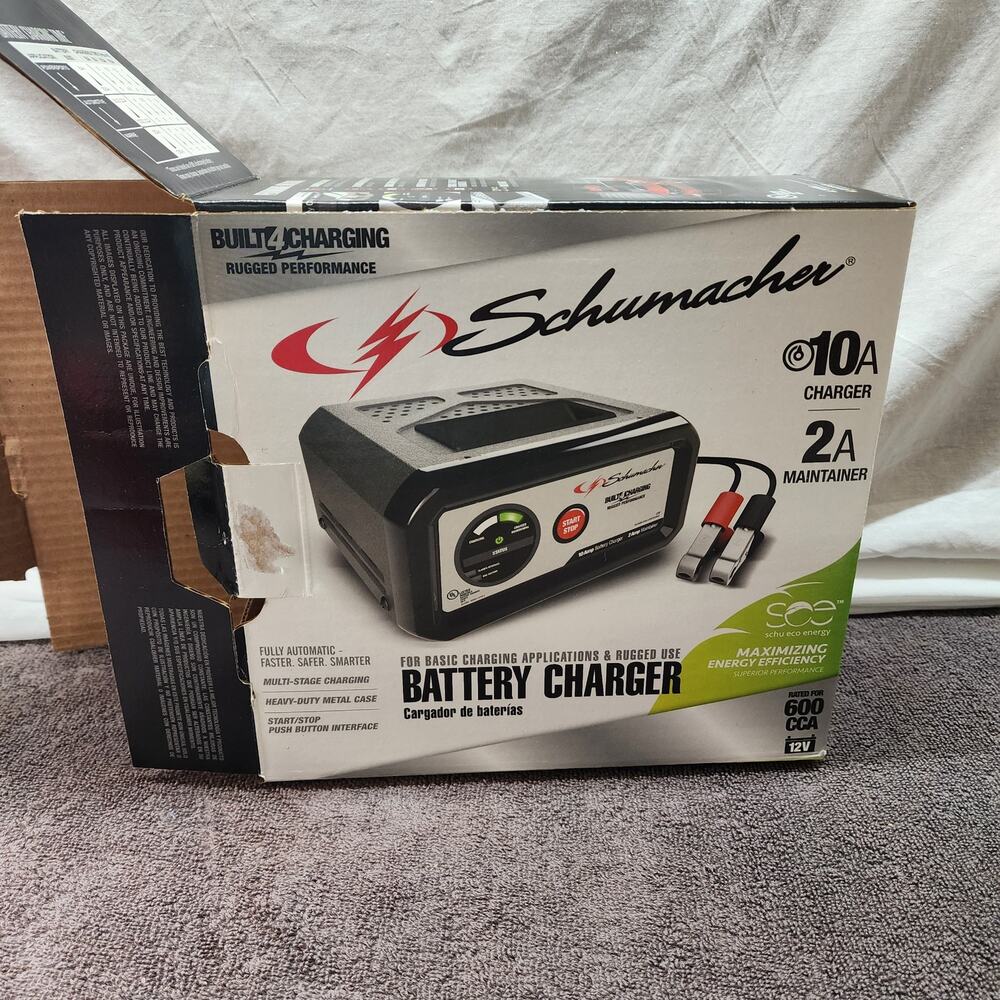 Schumacher 10a Battery Charger in box with papers X